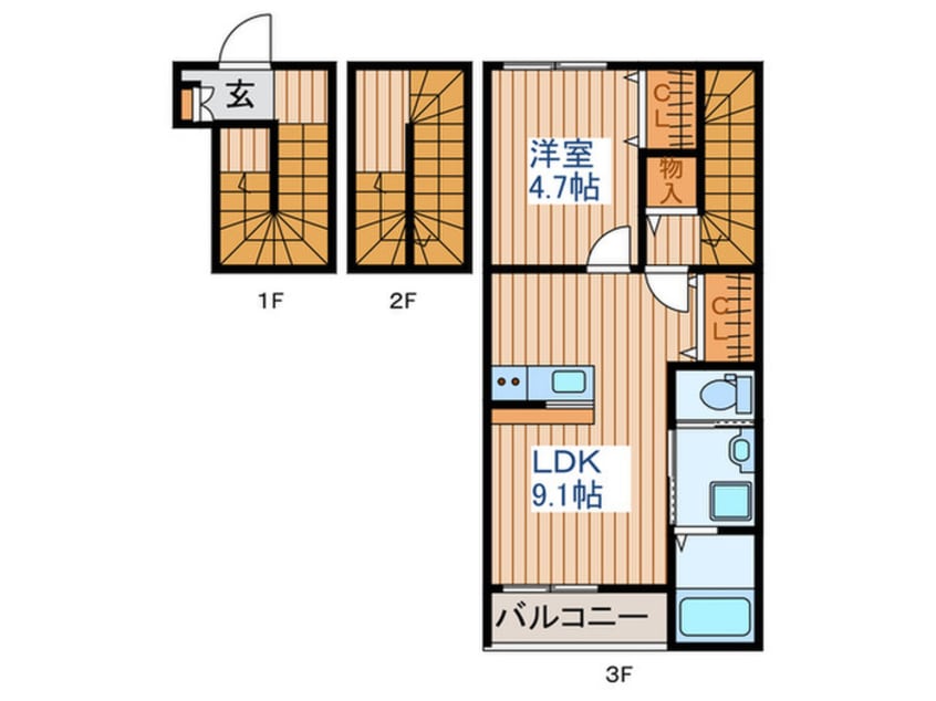 間取図 ジャドール長町
