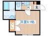 ADIOS平成Ⅰ 1Kの間取り