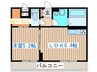 ブラウニー 1LDKの間取り