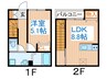 クレスト高松 1LDKの間取り