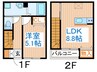 クレスト高松 1LDKの間取り