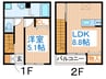 クレスト高松 1LDKの間取り