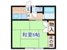 コーポ森 1Kの間取り
