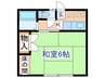 コーポ森 1Kの間取り