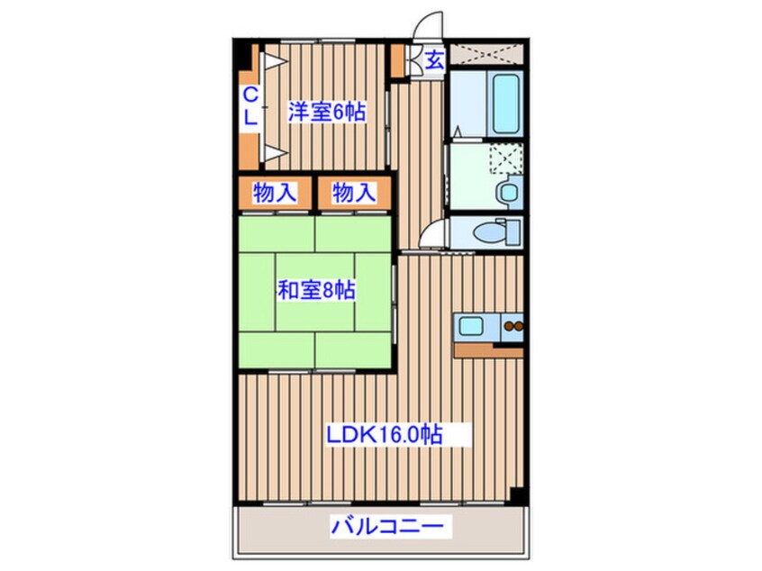 間取図 シティハイツ拾壱番館