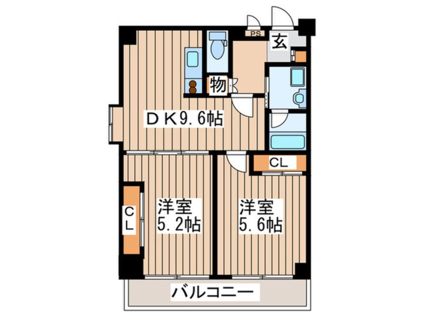 間取図 プリエ白鳥