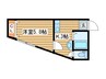 プランド河原町 1Rの間取り