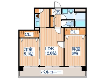 間取図 ｸﾞﾗﾝｼﾞｭ-ﾙﾏﾝｼｮﾝ高砂駅前