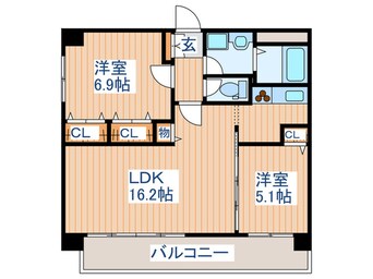 間取図 ｸﾞﾗﾝｼﾞｭ-ﾙﾏﾝｼｮﾝ高砂駅前