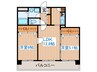 ｸﾞﾗﾝｼﾞｭ-ﾙﾏﾝｼｮﾝ高砂駅前 2LDKの間取り