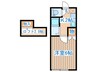 ロフティー杜A棟 1Kの間取り