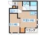 Lehua五輪 1SRの間取り
