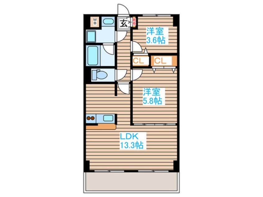 間取図 アズ－ルコ－ト名取