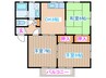 フル－ル高沢Ｂ 3DKの間取り