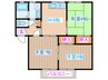 フル－ル高沢Ｂ 3DKの間取り
