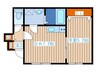 ライジングスターA棟 1DKの間取り