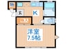 コ－ポツル 1Kの間取り