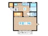 コ－ポツル 1Kの間取り