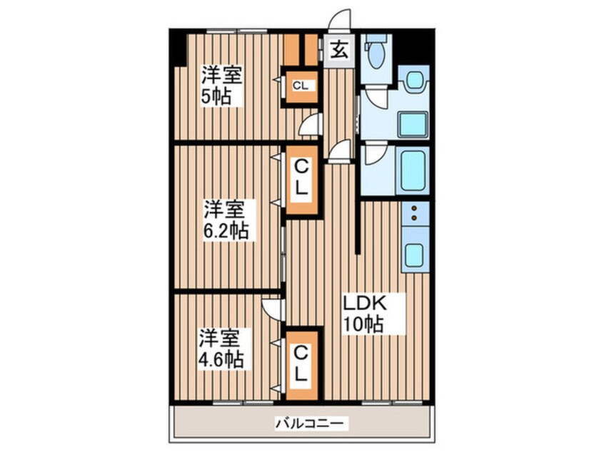 間取図 グレ－スＫ小田原