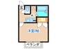 日の出ハイツ 1Kの間取り