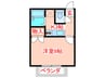 日の出ハイツ 1Kの間取り