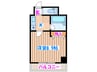 リエス原ノ町 1Kの間取り