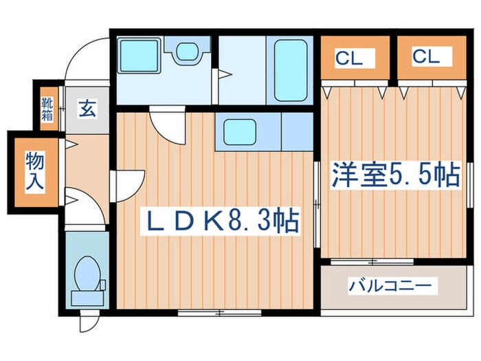 間取り図 ライジングスターB棟
