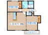 ブリックス清水沼 2LDKの間取り