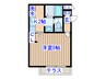 ｵｰｴﾑﾊｲﾂ 1Kの間取り