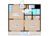 アカデメイアおたまや 2DKの間取り