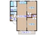 メープルＳＫ２ 2LDKの間取り