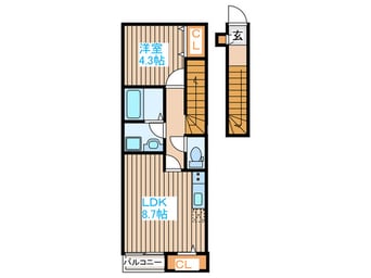 間取図 luneⅡA棟
