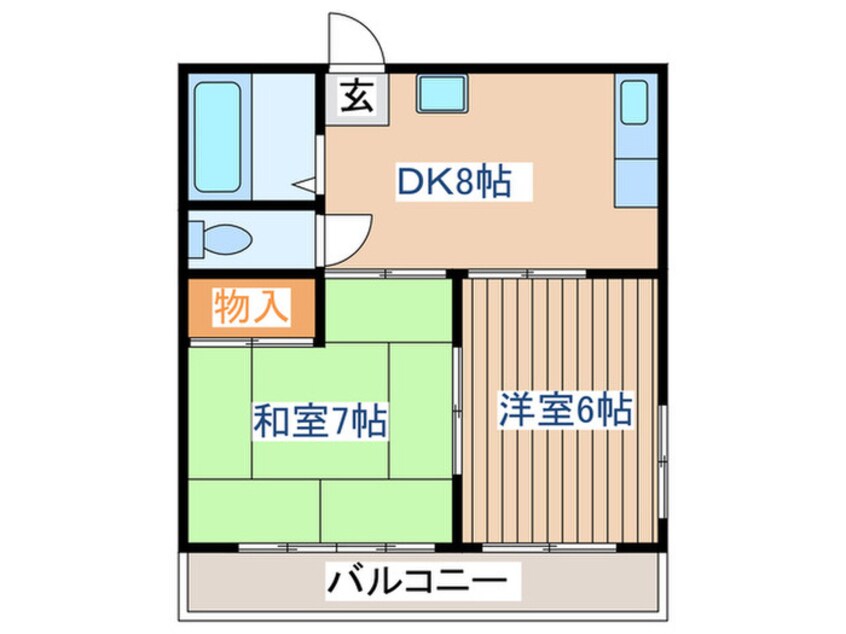 間取図 向原コ－ポⅠ