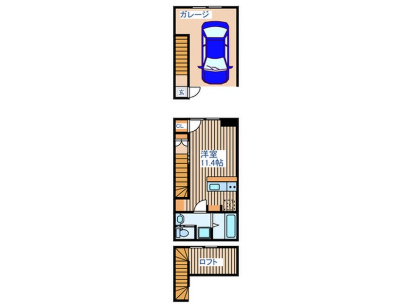 間取図 ソレイユ八木山BASE