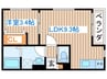 ソーサリー原町 1LDKの間取り