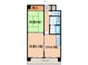 銀杏町レジデンス 2DKの間取り