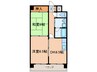 銀杏町レジデンス 2DKの間取り