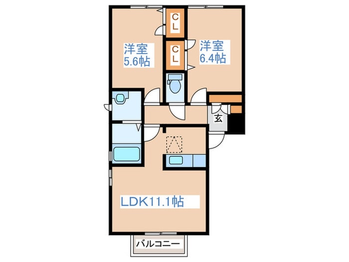 間取り図 トワ　ヴェールC