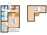 クレフラスト栄 1Kの間取り