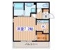 Droom八乙女中央D棟 1Kの間取り
