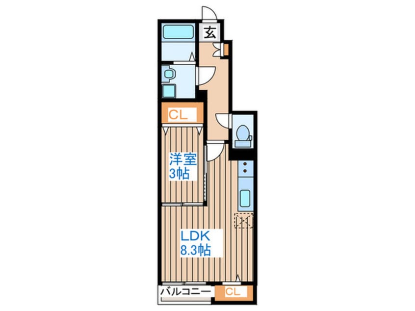 間取図 luneⅡB棟