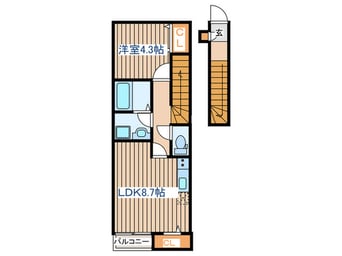 間取図 luneⅡB棟