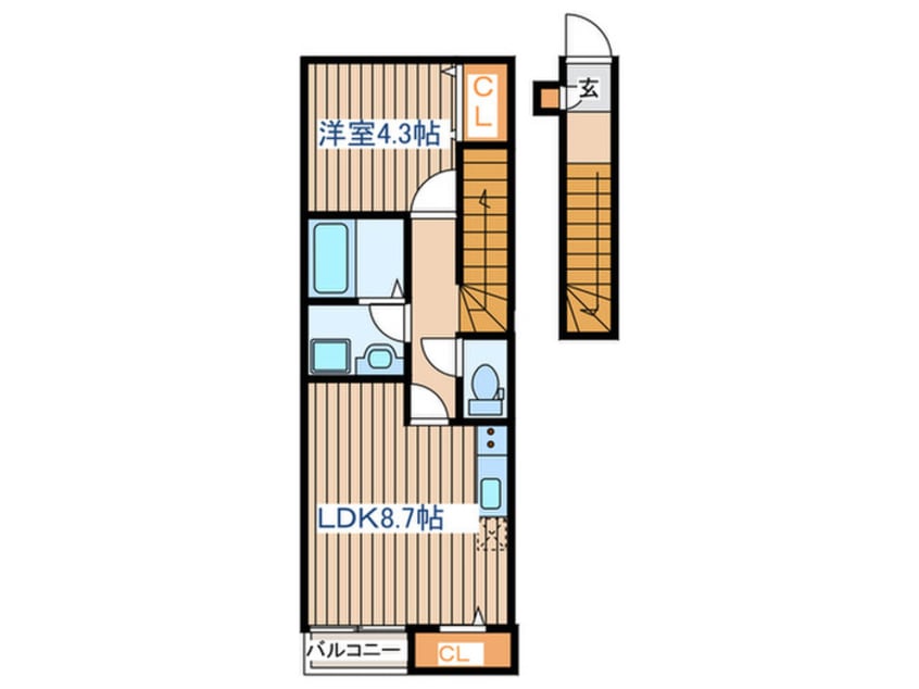 間取図 luneⅡB棟
