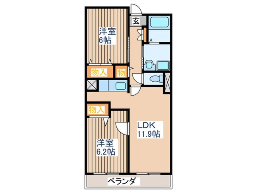 間取図 サニ－ヒル仙台南