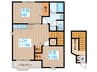 クレストール新生B 2LDKの間取り