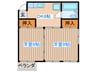 ビド舘 2DKの間取り