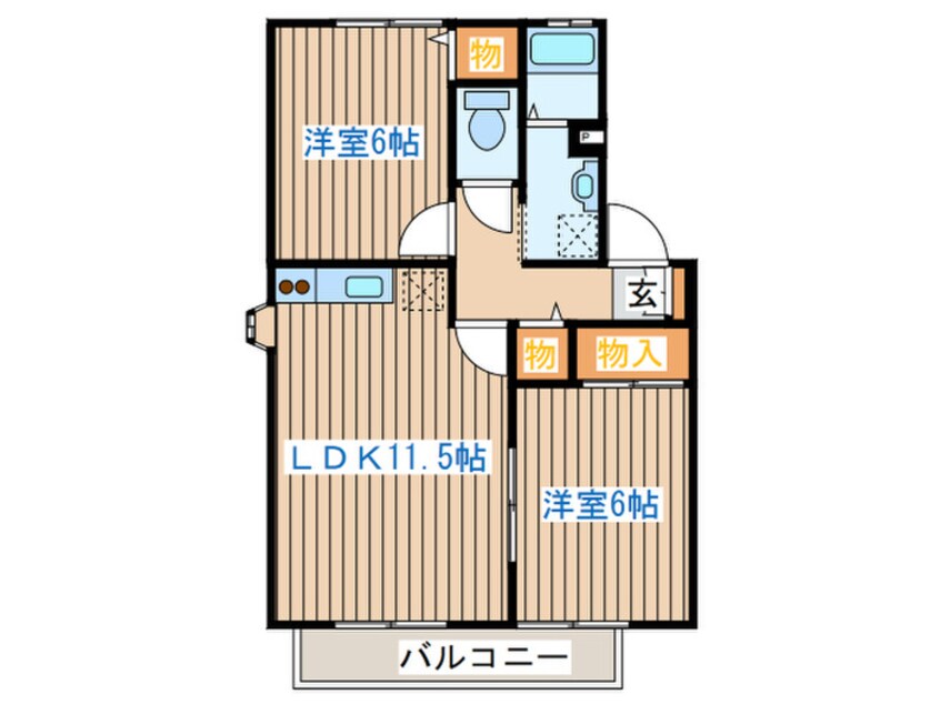 間取図 トゥインクル土手内Ｂ