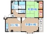 クリスタルハ－モニ－ 2Kの間取り
