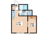ラフィーノ新富町 1LDKの間取り