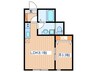 ラフィーノ新富町 1LDKの間取り